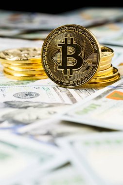 Cryptocurrency fiziksel bitcoin paraları.