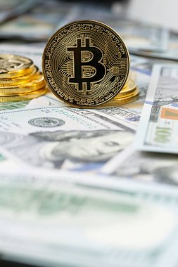 Cryptocurrency fiziksel bitcoin paraları.