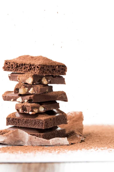 Pyramid of milk chocolate, porous — Stock Photo, Image