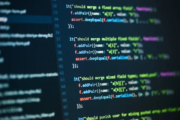 Código de programación de software — Foto de Stock