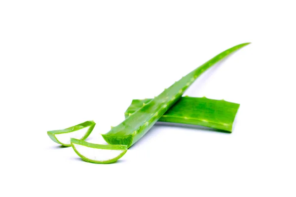 Aloe isolated on empty white table — Stock Photo, Image