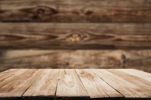 Superfície de madeira no fundo das placas . — Fotografia de Stock