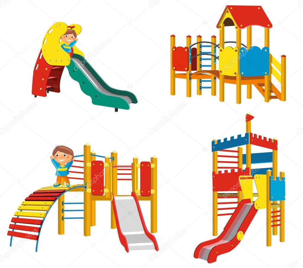 Set of Playgrounds for children