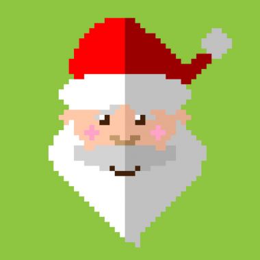 Noel simgesi. Santa piksel sanat