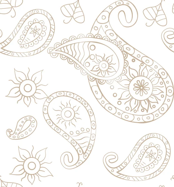 Seamless paisley background for design — Stock Vector