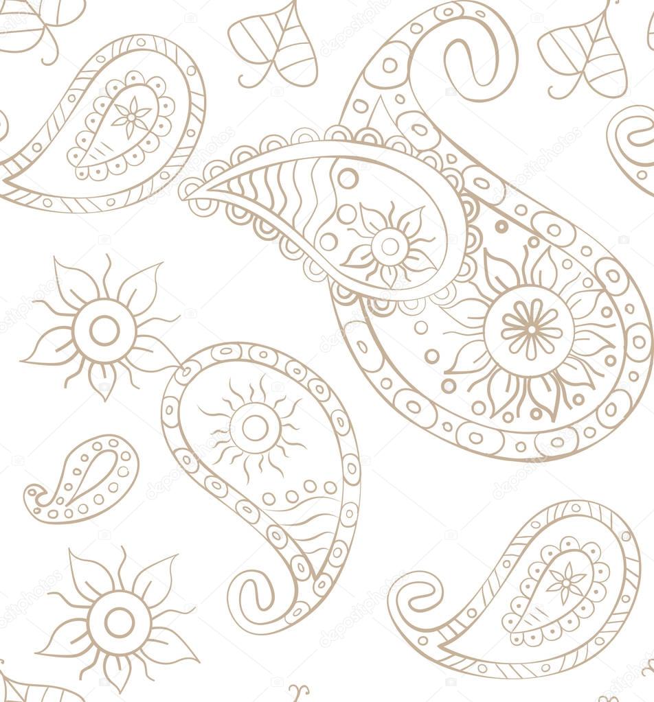 Seamless paisley background for design