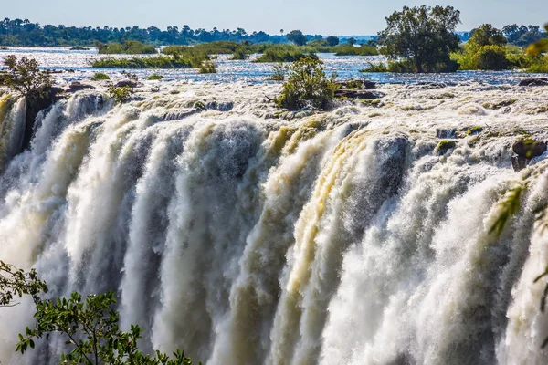 Famous powerful waterfall Victoria — Stock Photo, Image