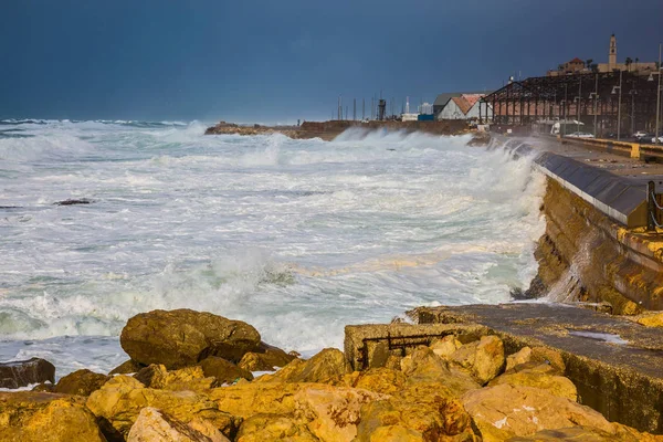 Whole gale in the Mediterranean Sea Royalty Free Stock Images