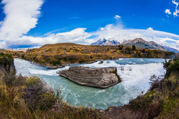 Szmaragdowej rzeki Paine w rezerwacie biosfery — Zdjęcie stockowe