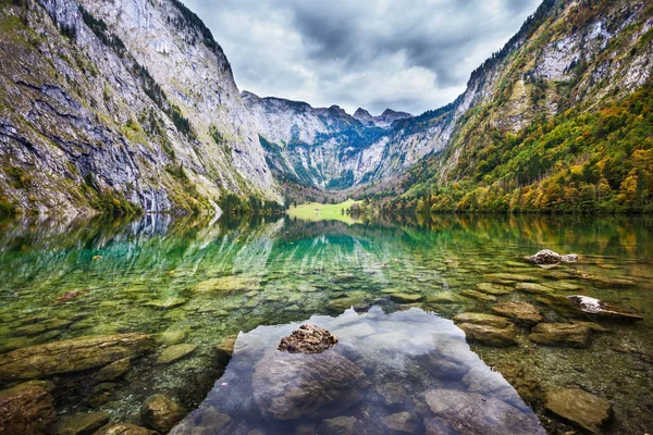 Efectos ópticos únicos en el lago Obersee — Foto de Stock