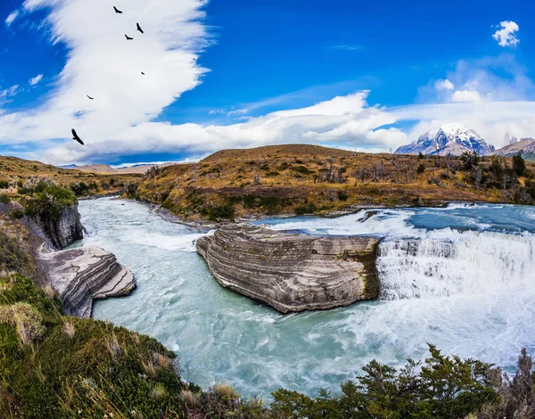 Szmaragdowej rzeki Paine w rezerwacie biosfery — Zdjęcie stockowe