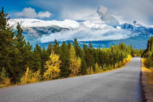 Carretera en las Montañas Rocosas — Foto de Stock