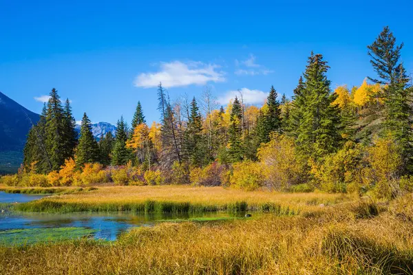 Vermilion jezero v Rocky Mountains — Stock fotografie