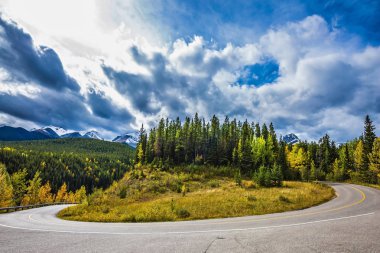 dağ yolu ile peyzaj
