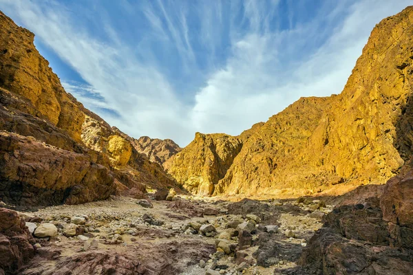 Canyon nero sulle montagne di Eilat — Foto Stock