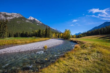 Çakıllı alt ile pitoresk akışı  