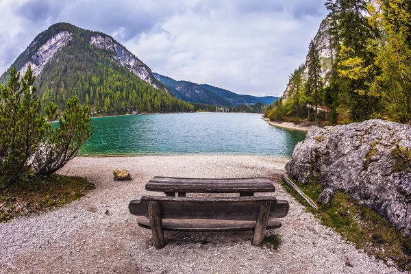 Ahşap masa ve piknik için banklar — Stok fotoğraf