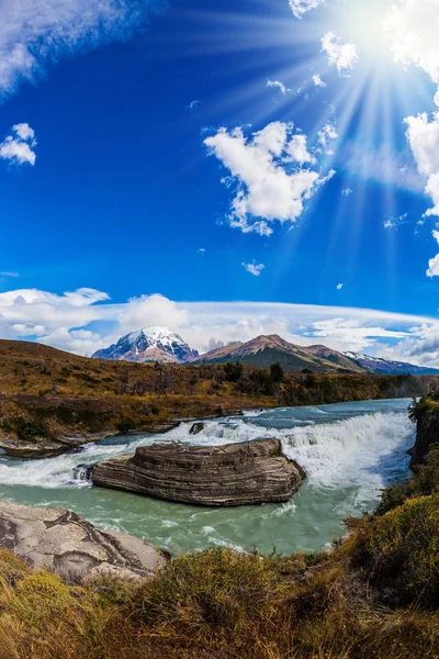 Wodospady rzeki Paine — Zdjęcie stockowe