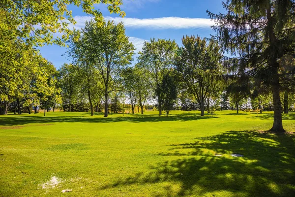 Golf Sahası park ile çevrili — Stok fotoğraf