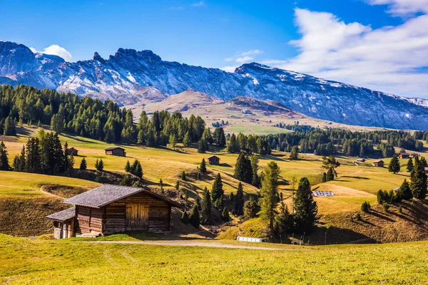 Het Natuurlijke Landschap Van Alpen Siusi Dolomieten Natuurlijke Erfgoed Van — Stockfoto