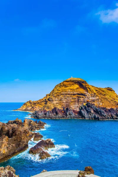 Pitoresk Kayalar Taşlar Volkanik Ada Madeira Atlantik Sahil Egzotik Ekolojik — Stok fotoğraf