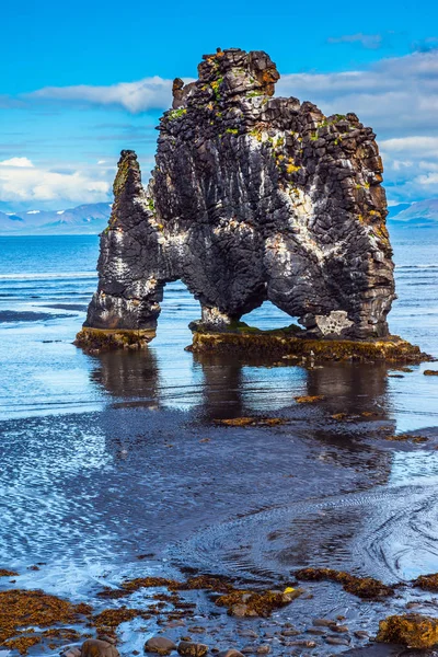 Magischer Felsen Hvitsercur Bei Sonnenuntergang Weiche Nordsonne Von Island Konzept — Stockfoto