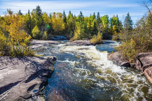 Bela Paisagem Com Calma Rio Winnipeg Parque Barragem Pinawa Velha — Fotografia de Stock