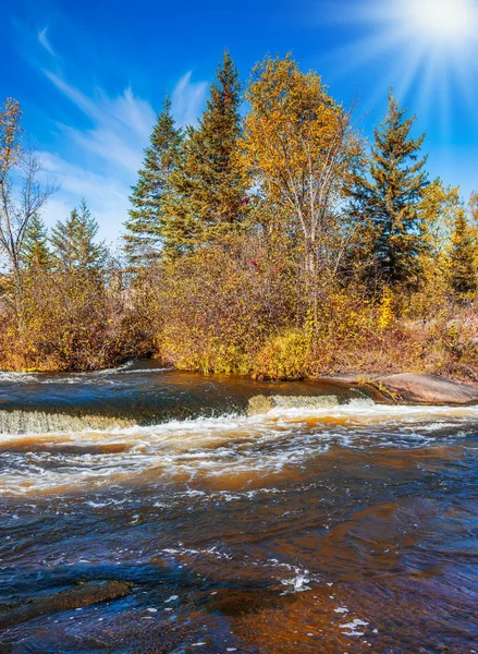 Bela Paisagem Com Calma Rio Winnipeg Parque Barragem Pinawa Velha — Fotografia de Stock
