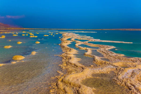 Famoso Mare Sul Mar Morto Nella Calda Giornata Estiva Israele — Foto Stock