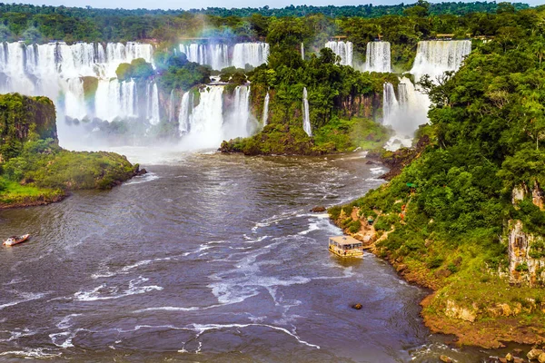 Magnífica Cascada Cataratas Del Iguazú Parque Concepto Turismo Activo Cultural —  Fotos de Stock