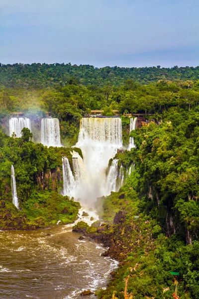 Magnificent Waterfall Iguazu Falls Park Concept Active Cultural Tourism — Stock Photo, Image