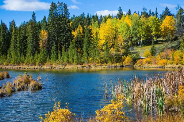 Kanada Eyaleti Alberta Rocky Dağları Banff Göl Kirmizi Hint Sıcak — Stok fotoğraf