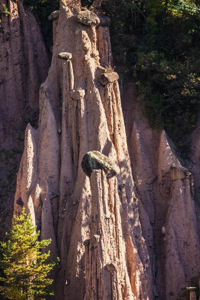 Renons Pelarna Dolomiterna Begreppet Ekologiska Och Etnografiska Turism Resa Till — Stockfoto