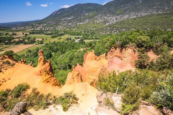 Languedoc Roussillon Provence France Reserve Pit Production Ochre Orange Red — Stock Photo, Image