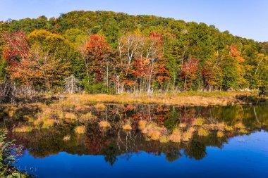 Göl ayna gibi pürüzsüz.