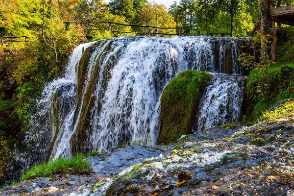 De watervallen op de Korana rivier — Stockfoto