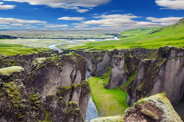 Grüne Tundra im Juli — Stockfoto