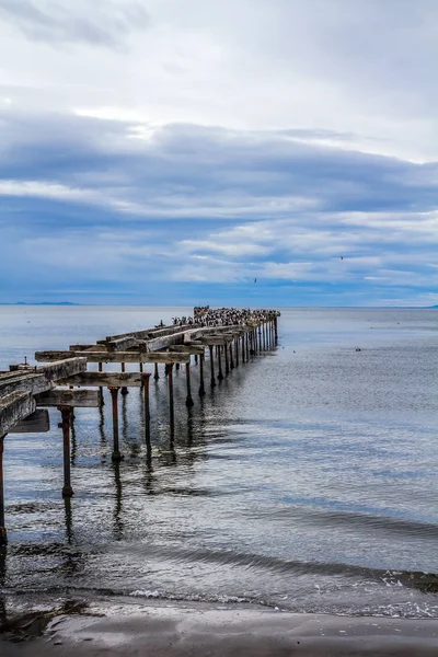 Pochmurne Wietrzne Dni Jesieni Legendarny Cieśnina Magellana Pozostaje Morza Cumownicze — Zdjęcie stockowe