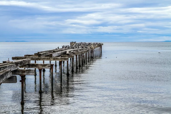 Leggendario Stretto Magellano Resti Del Mare Ormeggio Arrugginito Distrutto Concetto — Foto Stock