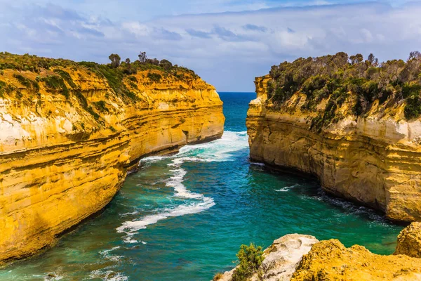 Pacifische Kust Baaien Rotsen Bogen Australië Weg Van Grote Oceaan — Stockfoto