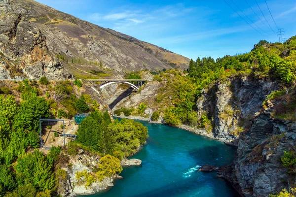 Pittoresco Fiume Una Gola Montagna Mattina Presto Viaggio Esotico Nell — Foto Stock