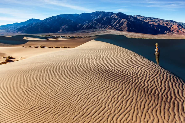 Ηπα Mesquite Flat Sand Dunes Είναι Μέρος Της Κοιλάδας Του — Φωτογραφία Αρχείου