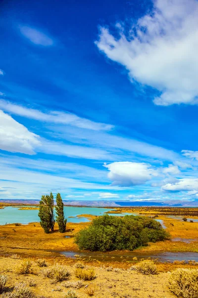 Conceito Turismo Ativo Exótico Planície Plana Com Lagos Rasos Grama — Fotografia de Stock