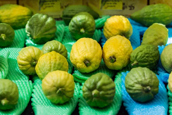 Etrog Rituell Citrusfrukt För Firande Bön Judisk Höstsemester Sukkot Begreppet — Stockfoto