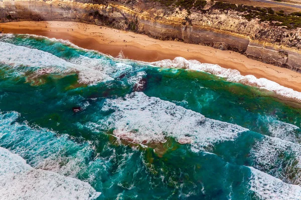 Australia Los Doce Apóstoles Great Ocean Road Magnífico Surf Turquesa — Foto de Stock
