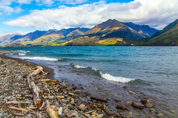 South Island Varázslatos Utazás Világ Végére Azúr Között Színes Hegyek — Stock Fotó