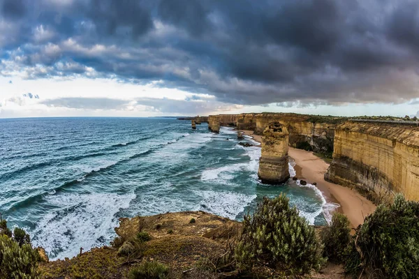 Manhã Costa Pacífico Perto Melbourne Rochas Faixa Costeira Dos Doze — Fotografia de Stock