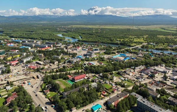 Kamçatka Yarımadası üzerinde Yelizovo kasabanın. — Stok fotoğraf