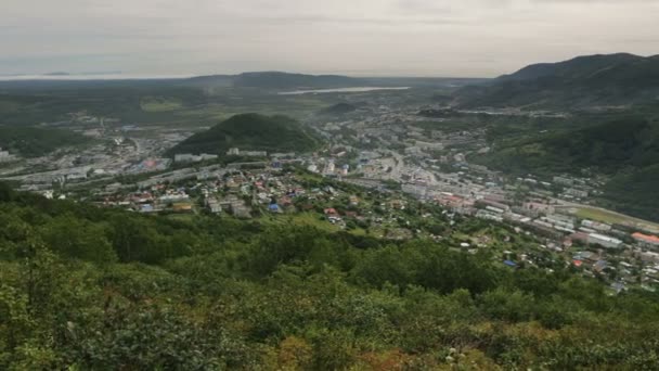 Baia di Avacha e Petropavlovsk Kamchatsky . — Video Stock