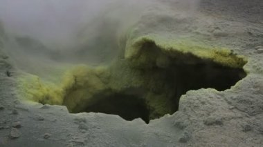 Mutnovsky yanardağ krater Fumarole etkinliği.